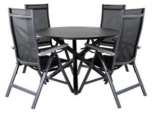 Tavolo e sedie set Dallas 485Tessile, Metallo