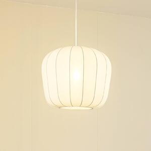 Lindby lampada a sospensione Helin, bianco, Ø 35 cm, tessuto