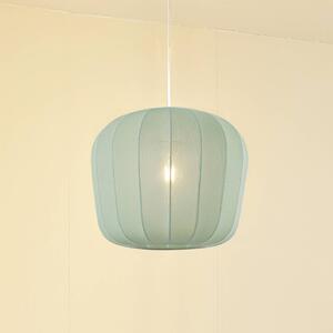 Lindby lampada a sospensione Helin, blu, Ø 35 cm, tessuto