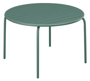 Tavolo rotondo da giardino D.130 cm in metallo - Verde mandorla - MIRMANDE di MYLIA