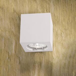 ORION Applique Cube di ceramica, bianco, altezza 7,5 cm