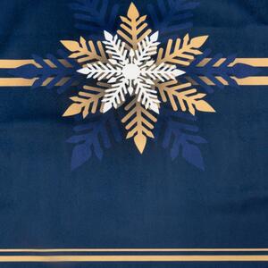 Stola di Natale in blu con motivo a fiocchi di neve dorati Larghezza: 40 cm | Lunghezza: 140 cm