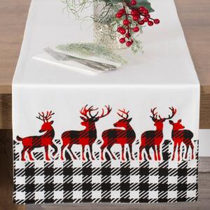 Stola di Natale di design con renne Larghezza: 40 cm | Lunghezza: 140 cm