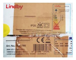 Lindby - Plafoniera LED dimmerabile IBBE LED/26W/230V Wi-Fi Tuya