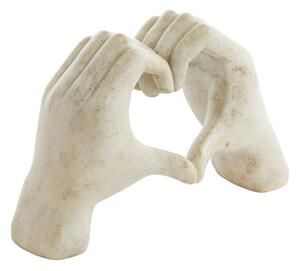 Statuetta in poliresina (altezza totale 15 cm) Hands – Light & Living