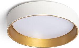 Plafoniera LED 20W Metallo rotondo Ø450 mm CCT Selezionabile Broadway Bianco / Oro