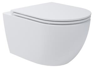 WC sospeso Whirlflush Soho 3.0 senza bordo Tornado Bianco lucido con sedile WC WC Super Slim, dimensioni: compatto (480x360)