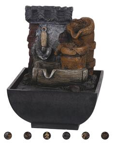 Fontana elettrica 13x13x18 cm soprammobile con cascata d'acqua silenziosa 3 watt Zen