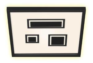 Plafoniera LED, nera, retroilluminata, L 42,3 cm