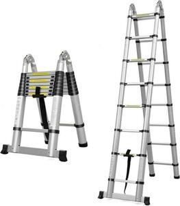 Scala telescopica doppia con snodo - 5 m, alluminio