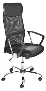 Sedia girevole 'Torino' nera, regolabile in altezza, 70x115x70cm
