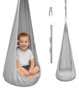 Poltrona sospesa MAMOI® a forma di bozzolo, rivestita in velluto, con cuscino e cinghia allungabile, elegante sedia sospesa per la casa