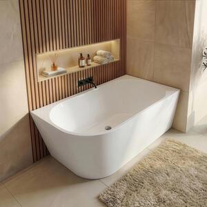 Badplaats Vasca da Bagno Isia 170 x 78 x 60 cm – Vasca Angolare – Bianco Lucido – Sinistra