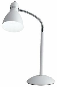 Lampada da tavolo PEOPLE in metallo bianco con diffusore orientabile
