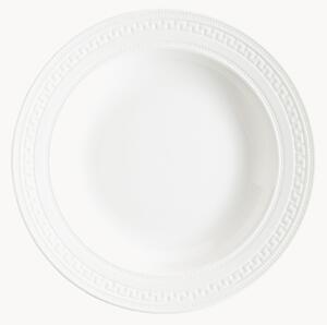 Piatto fondo in Fine Bone China con bordo decorato Intaglio