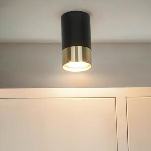 Faretto da soffitto in alluminio D: 5,5 cm rotondo montato in superficie in oro nero GU10 lampada spot da soffitto