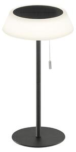 FANEUROPE Lampada da tavolo a energia solare Jin (nera), LED ricaricabile da 1,2 W, intensità regolabile 3000 K, IP54, 17 x 32 cm