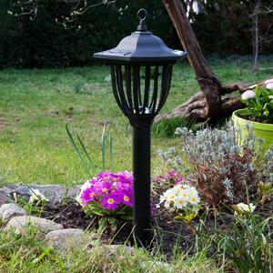 Grafner XXL LED lampada solare da terra | 52 cm | nero | LED ad alta potenza | grande batteria ricaricabile | efficiente pannello solare | modo di illuminazione solare
