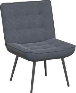 Sedia Relax 64x74x84 cm Grigio Scuro in Velluto