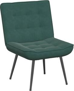 Sedia Relax 64x74x84 cm Verde Scuro in Velluto