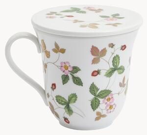 Tazza in Fine Bone China con coperchio Wild Strawberry