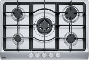 Franke Piano Cottura 5 Fuochi a Gas Larghezza 75 cm in Acciaio Inox - 106.0459.731