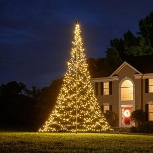 Luci di Natale a 1200 LED bianchi alte 6 metri