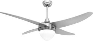 Zephir Ventilatore da Soffitto con Telecomando con Luce Lampadario Ventilatore 4 Pale Diametro 122 cm colore Argento - ZFR4121S