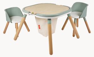 Tavolo da gioco per bambini in legno di faggio con sedie Funzy, set da 3