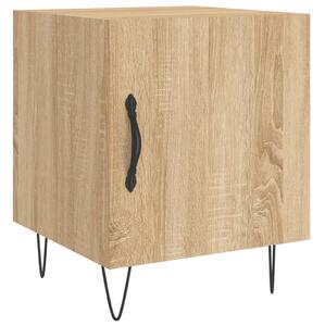 Comodino con Luci LED Sonoma 45x35x67 cm in Legno Multistrato