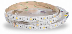 Striscia LED 5050 RGB+bianco caldo (2700K) 72W 500CM 24V IP44