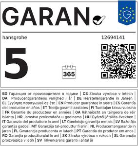 HansGrohe braccio doccia DN15 41 cm proiezione 90 gradi nichel spazzolato senza snodo sferico 27413820