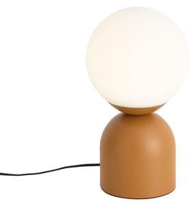 Lampada da tavolo Hotel Chic arancione con vetro opale - Pallon Trend