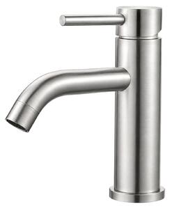 Ibergrif, miscelatore monocomando per lavabo da bagno, acciaio inossidabile spazzolato, modello M11003A