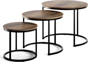 Tavolino da divano Vicco Montreal Legno 55 x 55 cm 3 parti, Model 57937