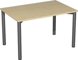 Tavolo da conferenza, LxPxA 1200x800x720 mm, telaio a 4 gambe, colore del piano/telaio acero/antracite