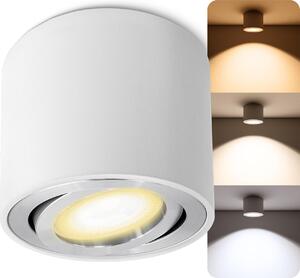 SSC-LUXon CELI-2W Faretto orientabile bianco - incl. lampadina LED GU10 LumiFLEX dimmerabile 6W - Lampada da soffitto Faretto Spot Lampada da soffitto