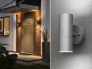 Set da 2 applique in alluminio Up-Down MODENA grigio, GU10, altezza 17 cm
