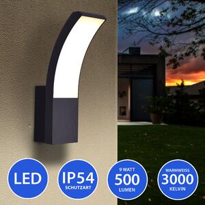 Lampada da parete per esterni a LED ONYX - 4011A, antracite, 9W, IP54