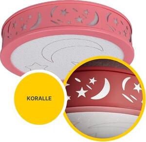 Plafone LED per bambini, cielo stellato, funzione luce notturna: corallo Colore: corallo