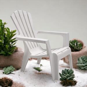 Poltrona da esterno giardino impilabile in resina e fibra di vetro con schienale alto e seduta bassa Baltimora - Black