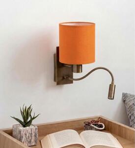 Brilagi - Lampada da parete flessibile LED NUBILA 1xE27/25W/230V + LED/3W ottone/arancione