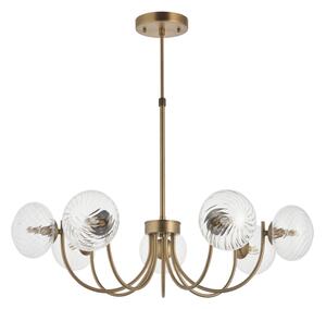 Endon 119224 - Lampadario a sospensione HAGUE 7xG9/5W/230V, finitura ottone