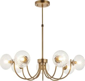 Endon 119224 - Lampadario a sospensione HAGUE 7xG9/5W/230V, finitura ottone