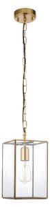 Endon 119142 - Lampadario a catena HAMMOND 1xE27/10W/230V 17x17 cm in ottone