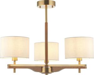 Endon 116993 - Lampadario su asta HEATHCLIFF 3xE14/7W/230V ottone/frassino