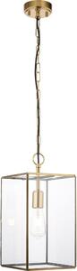 Endon 119141 - Lampadario a catena HAMMOND 1xE27/10W/230V 21,5x21,5 cm ottone