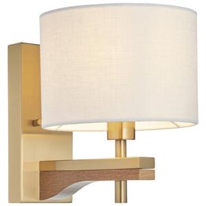 Endon 116995 - Lampada da parete HEATHCLIFF 1xE14/7W/230V ottone/frassino