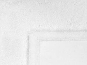 Coperta bianca 125 x 150 cm soggiorno camera da letto accessorio divano Beliani