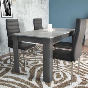 Tavolo rettangolare 138x80x75h cm da interno cucina salotto in legno nobilitato bilaminato Positano - Black